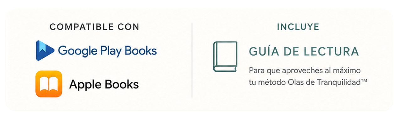 Compatible con Google Play Books y Apple Books e incluye guía de lectura